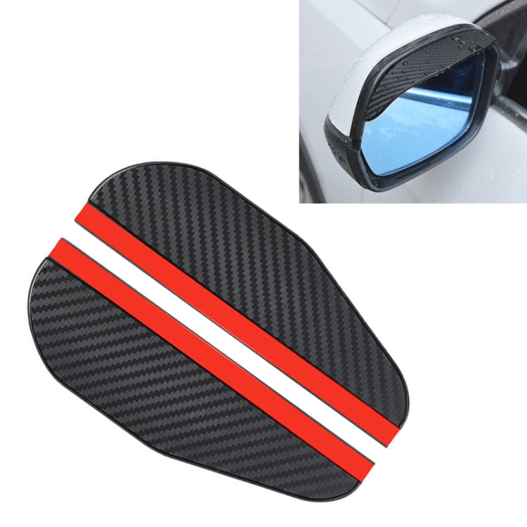 1 Pair Drill Pattern Pure Black Universal Car Rearview Mirror Rain Blades Car Back Mirror Eyebrow Rain Cover - Convex Mirror & Accessories by buy2fix | Online Shopping UK | buy2fix