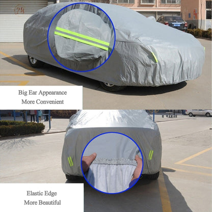 PVC Anti-Dust Sunproof Sedan Car Cover with Warning Strips, Fits Cars up to 4.9m(191 inch) in Length - PE Material by buy2fix | Online Shopping UK | buy2fix