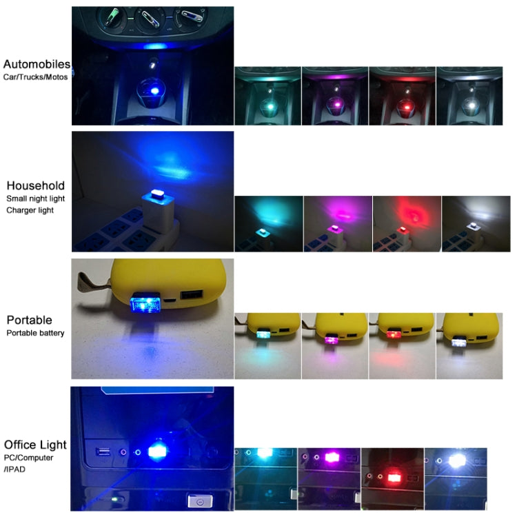 Universal PC Car USB LED Atmosphere Lights Emergency Lighting Decorative Lamp(Pink Light) - Atmosphere lights by buy2fix | Online Shopping UK | buy2fix
