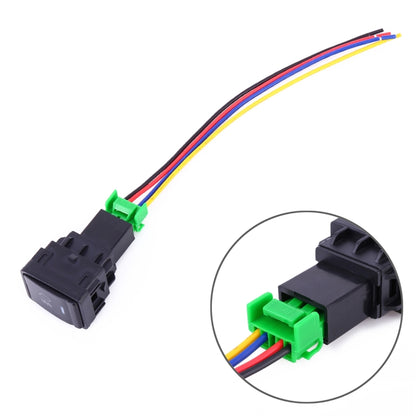 Car Fog Light 5 Pin On-Off Button Switch with Cable for Nissan Sylphy(Green Light) - In Car by buy2fix | Online Shopping UK | buy2fix