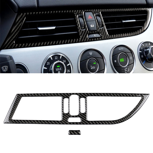 2 PCS For Left Driving Car Carbon Fiber Intermediate Air Outlet Panel Soild Color Decorative Sticker for BMW Z4 2009-2015 - Car Interior Mouldings by buy2fix | Online Shopping UK | buy2fix