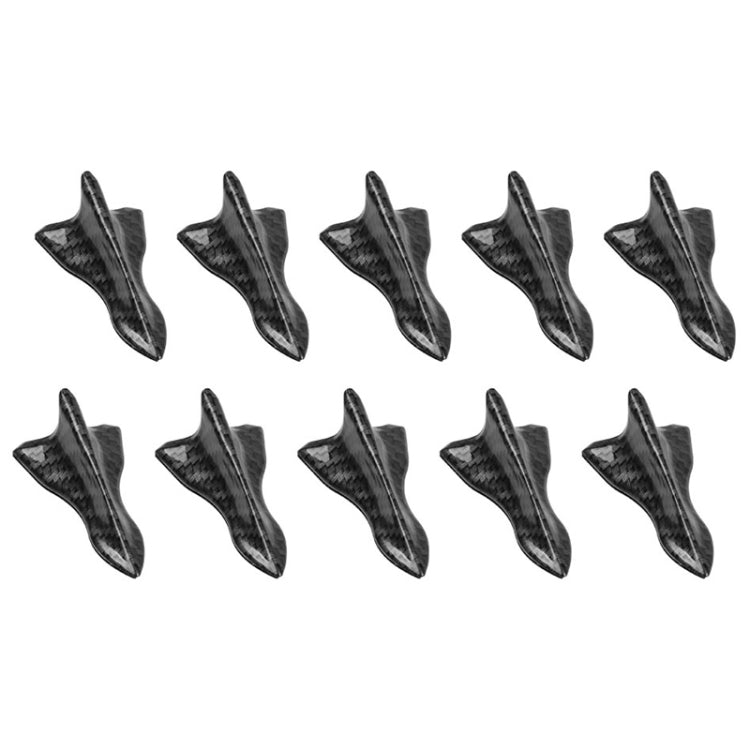 10 PCS Universal Car Carbon Fiber Shark Fin Diffuser Vortex Generator Roof Spoiler - Decorative Sticker by buy2fix | Online Shopping UK | buy2fix