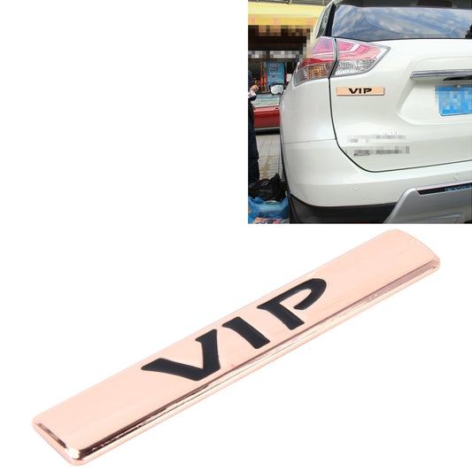 Auto VIP Sticker  VIP Label Car Stickers 3D Metal Fashion VIP Logo Car Stickers,Size:9.5*1.5cm(Champagne Gold) - Decorative Sticker by buy2fix | Online Shopping UK | buy2fix