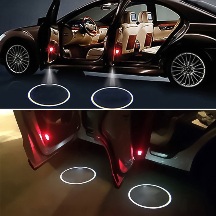 2 PCS LED Ghost Shadow Light, Car Door LED Laser Welcome Decorative Light, Display Logo for Benz Car Brand(Khaki) - Door Lights by buy2fix | Online Shopping UK | buy2fix