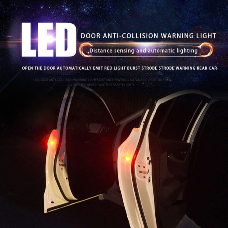 2 PCS Car Door Magnetic Warning Strobe Light Lamp(Red Light) - Door Lights by buy2fix | Online Shopping UK | buy2fix