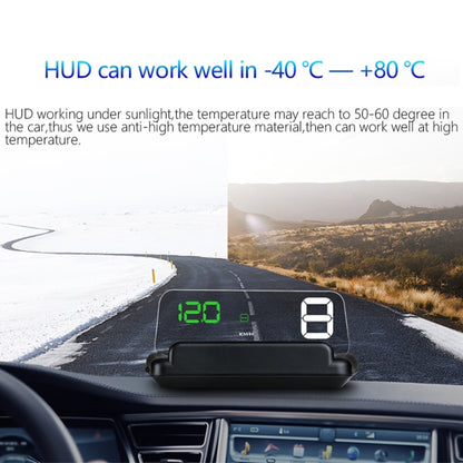 C500 Car HUD Virtual HD Projection Head-up Display, With Adjustable Reflection Board, Speed & RPM & Water Temperature & Oil Consumption & Driving Distance / Time & Voltage Display, Over Speed Alarm, Connect OBD2 Interface(Blue) - Head Up Display System by buy2fix | Online Shopping UK | buy2fix