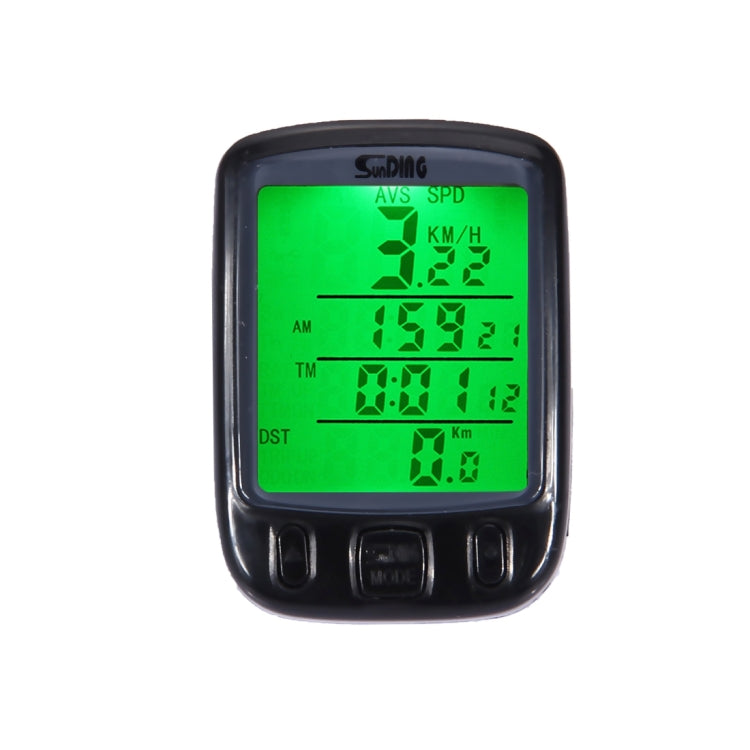 SunDing SD-563B Multifunction Wired LCD Screen Waterproof Bicycle Computer Odometer Speedometer withLight Control Backlight Function - Outdoor & Sports by buy2fix | Online Shopping UK | buy2fix