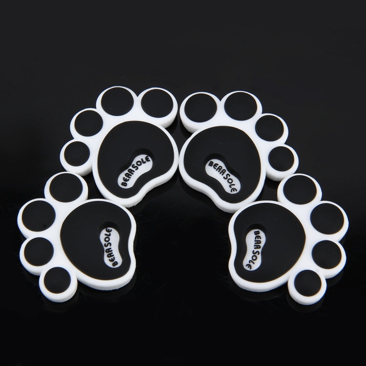 4 PCS Dog Footprint Shape Cartoon Style PVC Car Auto Protection Anti-scratch Door Guard Decorative Sticker(Black) - Anti Collision Sticker by buy2fix | Online Shopping UK | buy2fix