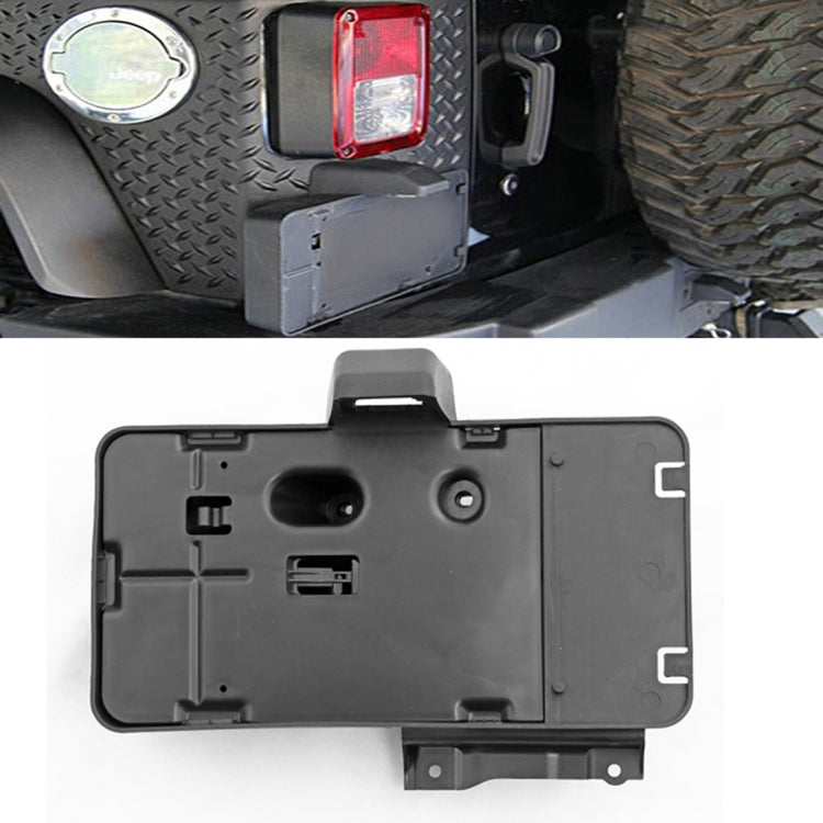 Car Tail Rear License Plate Frame Number Holder Mounting Bracket with Light for Jeep Wrangler JK 2007-2017 - License Plate Covers & Frames by buy2fix | Online Shopping UK | buy2fix