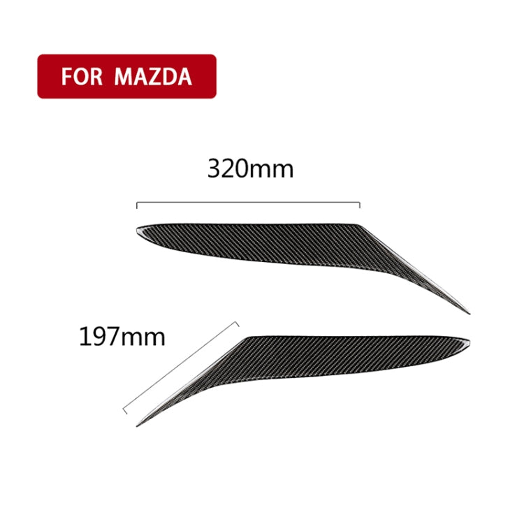 Car Carbon Fiber Light Eyebrow for Mazda RX-8 Coupe 2004-2008 - Lamp Decoration by buy2fix | Online Shopping UK | buy2fix