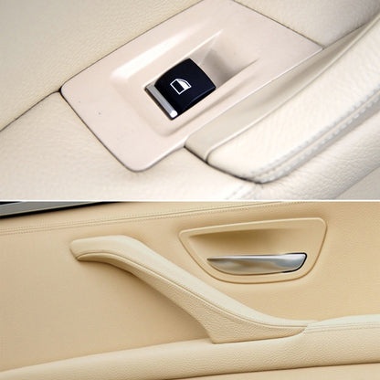 Car Imported Version Inside Doors Handle Pull Trim Cover 5141 7225 873 for BMW F10 F18, Left Driving (Beige White) - In Car by buy2fix | Online Shopping UK | buy2fix