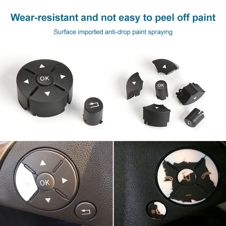 Car Left Side Steering Wheel Switch Buttons Panel for Mercedes-Benz W204 2007-2014, Left Driving(Brown) - In Car by buy2fix | Online Shopping UK | buy2fix