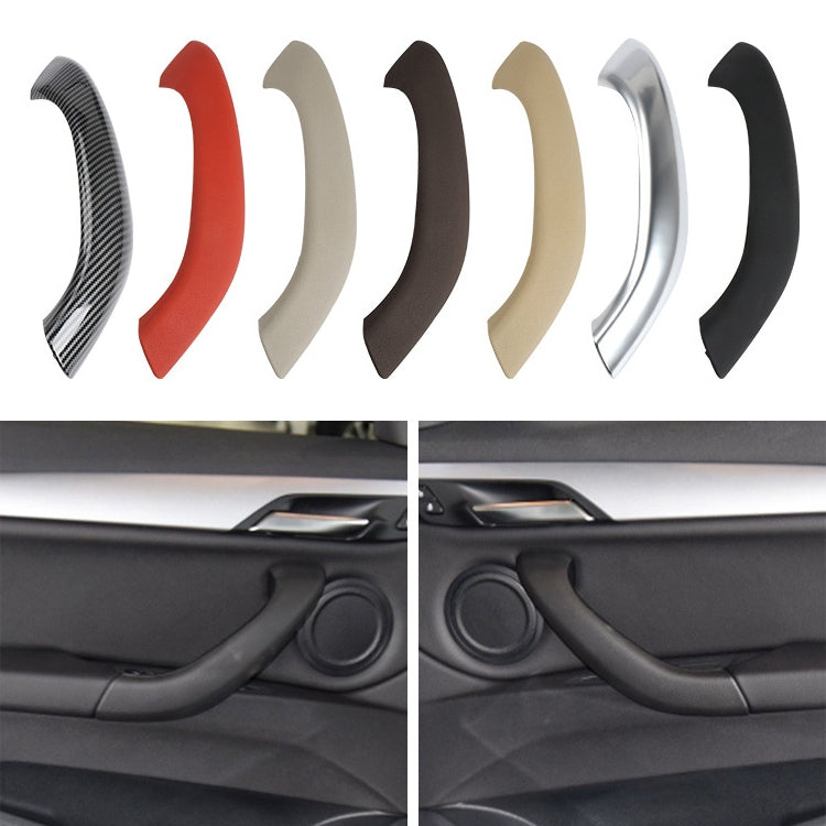 Car Left Side Inside Doors Handle Pull Trim Cover 51417417513 for BMW X1 2016-, Left Driving (Beige White) - In Car by buy2fix | Online Shopping UK | buy2fix