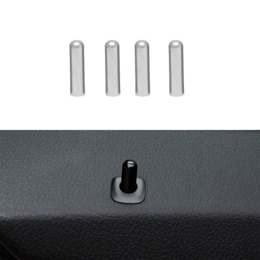 4 in 1 Car Door Latch Pin Door Screw Knob Cap Cover Trim for BMW F10, Left Driving (Silver) - In Car by buy2fix | Online Shopping UK | buy2fix
