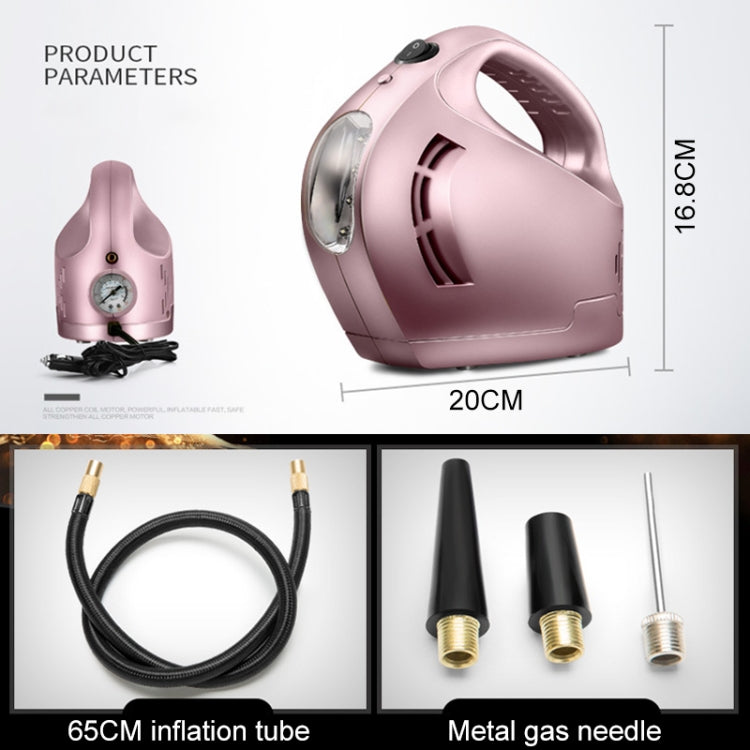 DC 12V 100W Four In One Portable  Car Tire Pump Inflatable Pump(Rose Gold) - In Car by buy2fix | Online Shopping UK | buy2fix