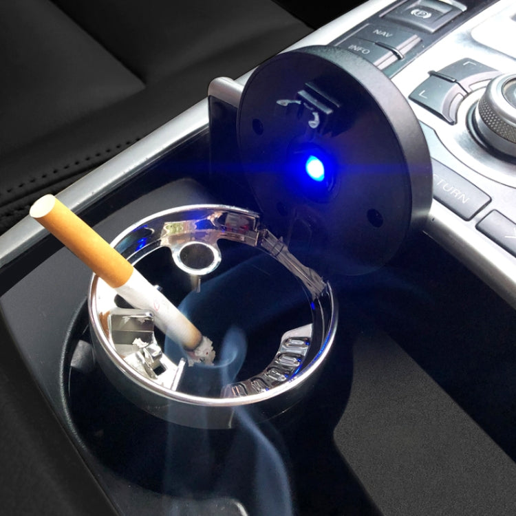 Portable Car Stainless Steel Liner Cigarette Ashtray with Light(Dark Blue) -  by buy2fix | Online Shopping UK | buy2fix