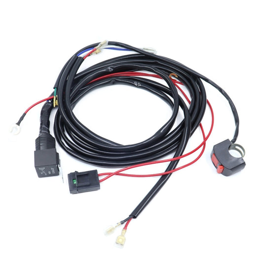 24V 2 in 1 Car / Motorcycle LED Spotlight Headlight Flashing Wiring Harness Cable - In Car by buy2fix | Online Shopping UK | buy2fix