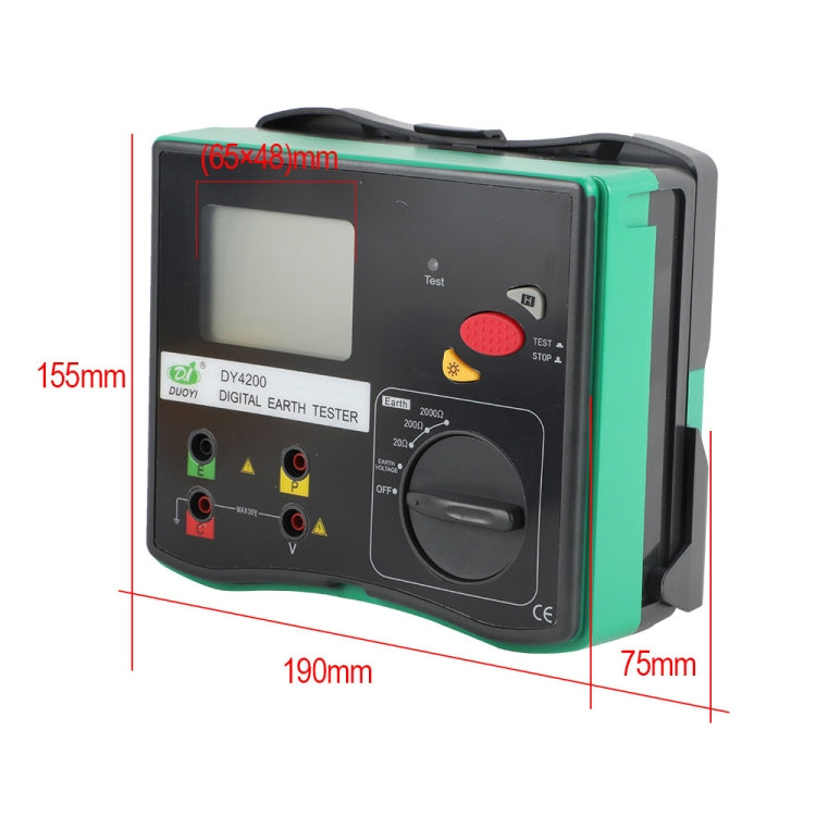 DUOYI DY4200 Car Higher Accuracy Digital Ground Resistance Tester - Electronic Test by DUOYI | Online Shopping UK | buy2fix