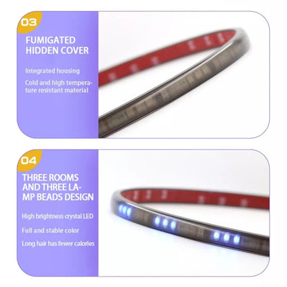 Z08-80CM 80cm DC12V-24V Car Front Grille LED RGB Daytime Running Lights Strip Colorful Lamp - In Car by buy2fix | Online Shopping UK | buy2fix