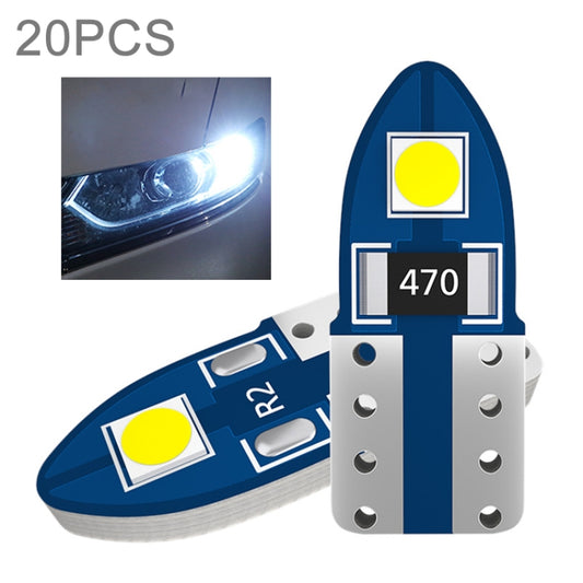 20pcs T10 3030-2SMD Car White Light LED Clearance Light Lamp - In Car by buy2fix | Online Shopping UK | buy2fix