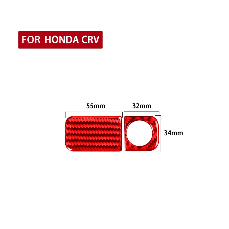 2 PCS Set for Honda CRV 2007-2011 Carbon Fiber Car Glove Box Opening Frame Decorative Sticker, Right Drive (Red) - In Car by buy2fix | Online Shopping UK | buy2fix