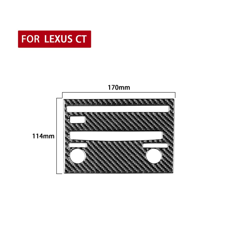 Car Carbon Fiber CD Panel B Decorative Sticker for Lexus CT 2011-2017, Left Drive - In Car by buy2fix | Online Shopping UK | buy2fix