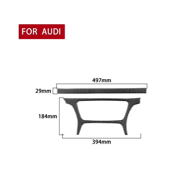 2 PCS / Set Carbon Fiber Car Central Control CD Outside Frame Decorative Sticker for Audi Q3 2013-2018,Left Drive - In Car by buy2fix | Online Shopping UK | buy2fix