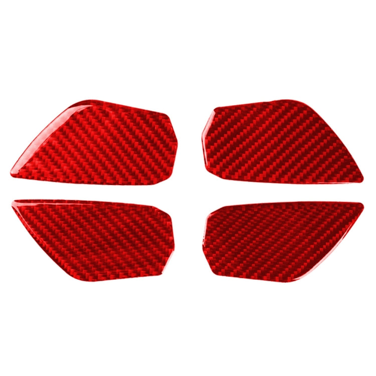 Car Carbon Fiber Inside Door Wrist Decorative Sticker for Honda Tenth Generation Civic 2016-2019, Left and Right Drive Universal (Red) - In Car by buy2fix | Online Shopping UK | buy2fix