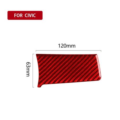 Car Carbon Fiber Central Control Left Decorative Sticker for Honda Tenth Generation Civic 2016-2019, Right Drive (Red) - In Car by buy2fix | Online Shopping UK | buy2fix