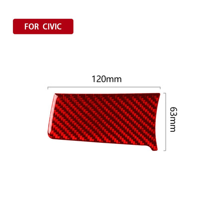 Car Carbon Fiber Central Control Left Decorative Sticker for Honda Tenth Generation Civic 2016-2019, Left Drive (Red) - In Car by buy2fix | Online Shopping UK | buy2fix