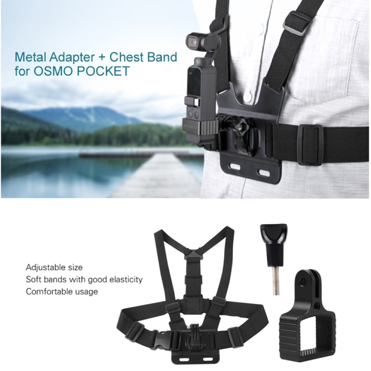 Sunnylife OP-Q9201 Elastic Adjustable Body Chest Straps Belt with Metal Adapter for DJI OSMO Pocket - DJI & GoPro Accessories by Sunnylife | Online Shopping UK | buy2fix