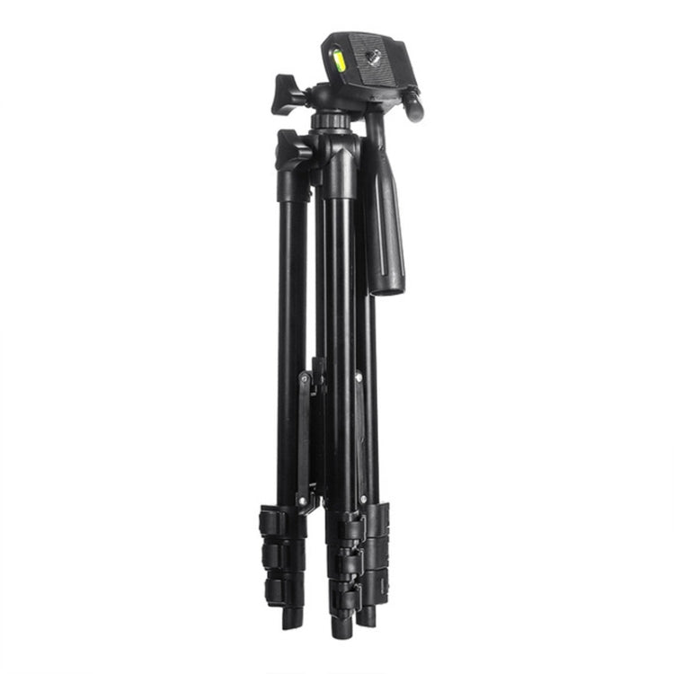 3120 Live Broadcast Tripod 4-Section Folding Legs Aluminum Alloy Tripod Mount with U-Shape Three-Dimensional Tripod Head for DSLR & Digital Camera, Adjustable Height: 34-103cm(Black) - Camera Accessories by buy2fix | Online Shopping UK | buy2fix