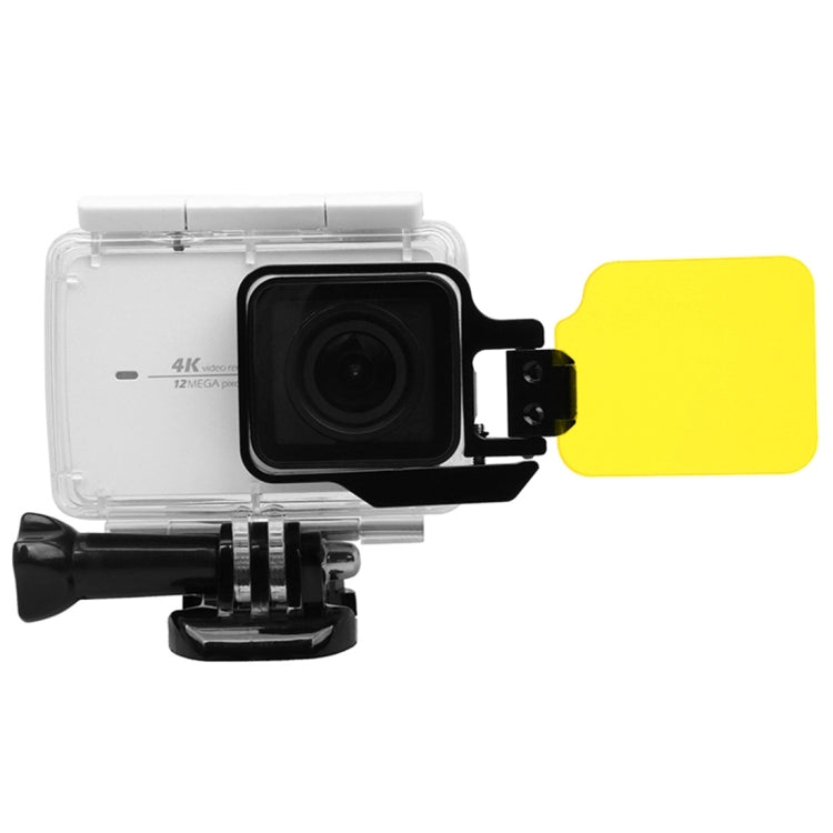 For Xiaomi Xiaoyi Yi II 4K Sport Action Camera Proffesional Foldable Waterproof Colorized Lens Filter with Hexangular Spanner(Yellow) - DJI & GoPro Accessories by buy2fix | Online Shopping UK | buy2fix