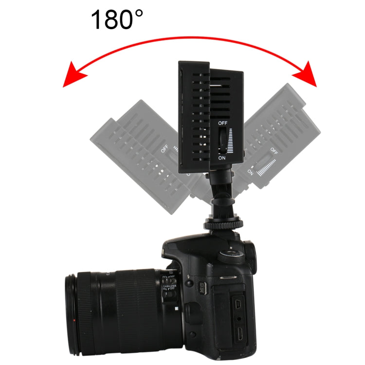 HD-160 White Light LED Video Light on-Camera Photography Lighting Fill Light for Canon, Nikon, DSLR Camera with 3 Filter Plates - Camera Accessories by buy2fix | Online Shopping UK | buy2fix