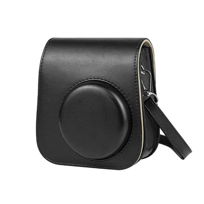 Solid Color Full Body Camera Leather Case Bag with Strap for FUJIFILM Instax mini 11 (Black) - Camera Accessories by buy2fix | Online Shopping UK | buy2fix