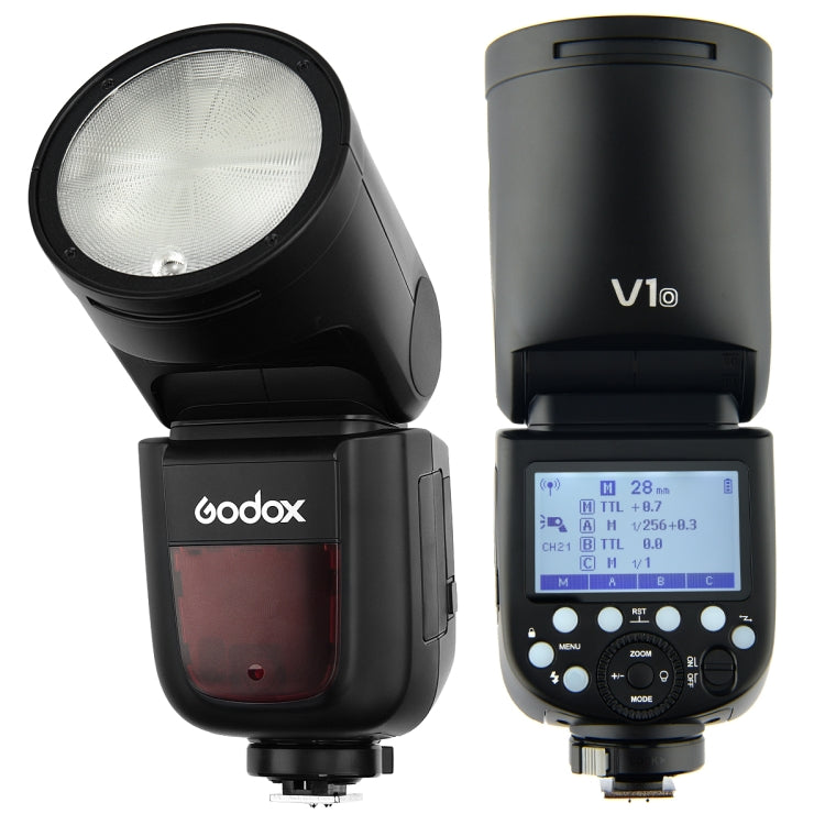 Godox V1O Round Head TTL Flash Speedlite for Olympus (Black) - Shoe Mount Flashes by Godox | Online Shopping UK | buy2fix