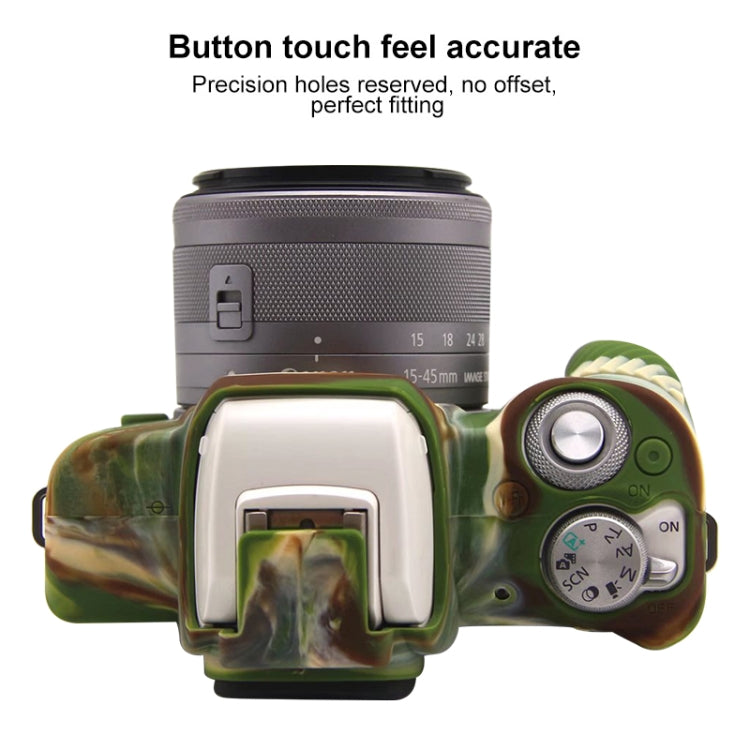 For Canon EOS M50 Mark II / M50 II Soft Silicone Protective Case(Camouflage) - Camera Accessories by buy2fix | Online Shopping UK | buy2fix