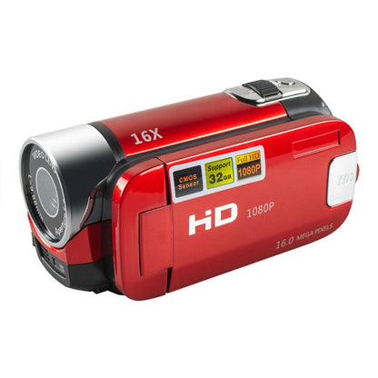 16X Digital Zoom HD 16 Million Pixel Home Travel DV Camera, UK Plug (Red) - Consumer Electronics by buy2fix | Online Shopping UK | buy2fix