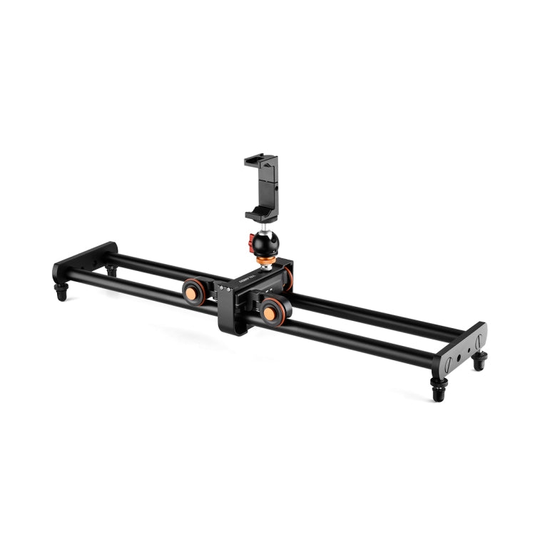 YELANGU L60E 60cm Slide Rail Track + L4 3-Wheel Video Dolly with PC142 Phone Clamp & Ballhead - Camera Slider by YELANGU | Online Shopping UK | buy2fix