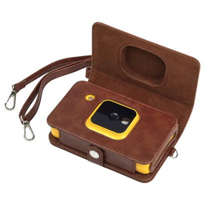 For Kodak Mini Shot2 C210 instax Full Body Camera PU Leather Case Bag with Strap(Brown) - Camera Accessories by buy2fix | Online Shopping UK | buy2fix