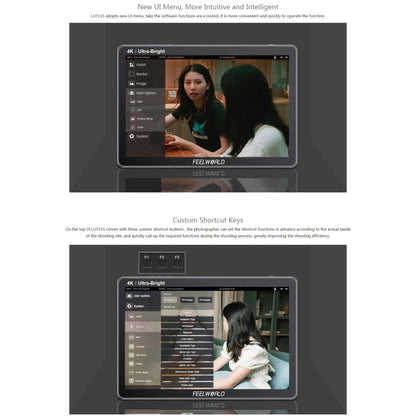 FEELWORLD LUT11S 10.1 inch Ultra High Bright 2000nit Touch Screen DSLR Camera Field Monitor, 3G-SDI 4K HDMI Input Output 1920 x 1200 IPS Panel(AU Plug) - Camera Accessories by FEELWORLD | Online Shopping UK | buy2fix
