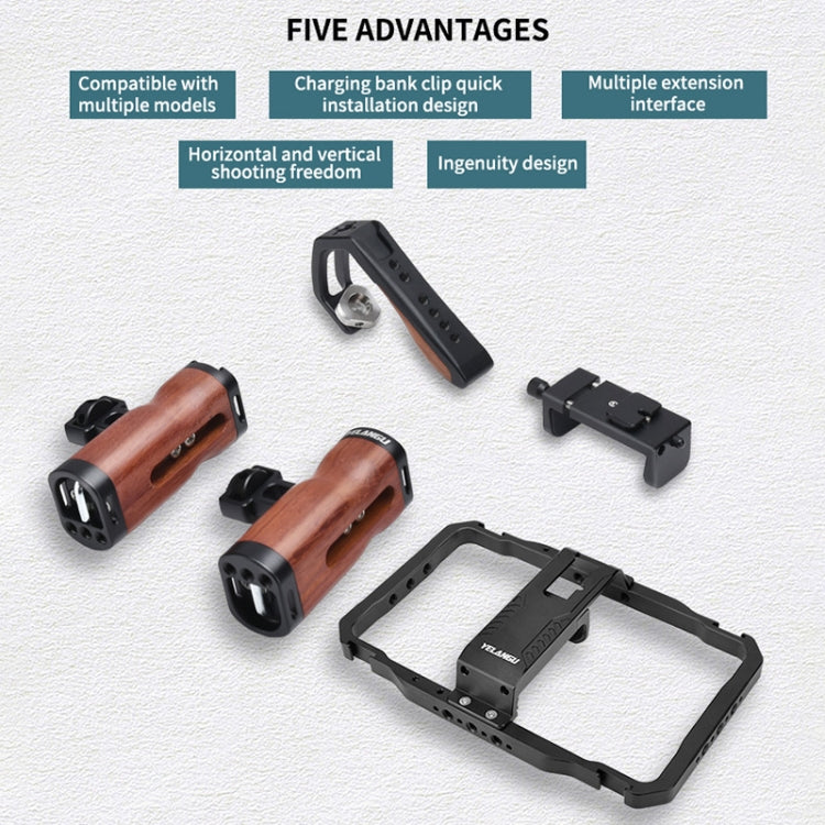 YELANGU LW101 Vlogging Live Broadcast Smartphone Video Rig Handles Stabilizer Kits - Camera Cage by YELANGU | Online Shopping UK | buy2fix