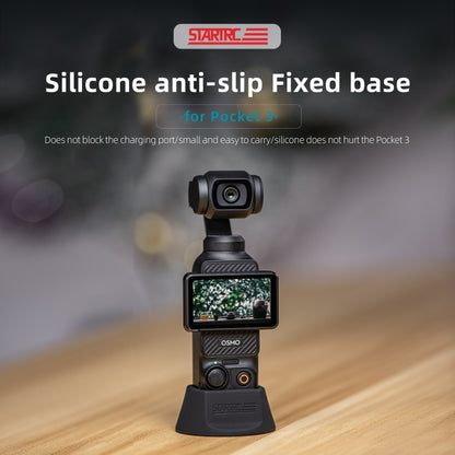 For DJI Osmo Pocket 3 STARTRC Silicone Desktop Base Bracket (Black) - Mount & Holder by STARTRC | Online Shopping UK | buy2fix