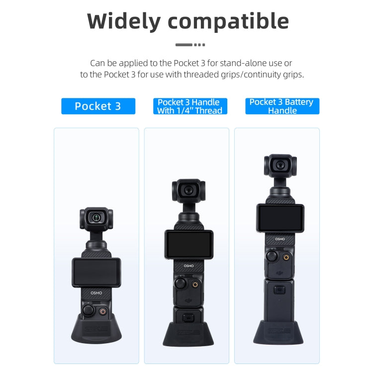 For DJI Osmo Pocket 3 STARTRC Silicone Desktop Base Bracket (Black) - Mount & Holder by STARTRC | Online Shopping UK | buy2fix