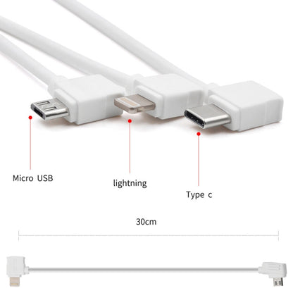 STARTRC 30cm Micro USB to Micro USB Converting Connector Data Cable for DJI Mavic Mini /  Air, Shark Remote Controller(White) - DJI & GoPro Accessories by STARTRC | Online Shopping UK | buy2fix