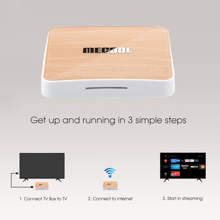 MECOOL KM6 4K Smart TV BOX Android 10.0 Media Player wtih Remote Control, Amlogic S905X4 Quad Core ARM Cortex A55, RAM: 4GB, ROM: 64GB, Support WiFi, Bluetooth, Ethernet, EU Plug - Consumer Electronics by MECOOL | Online Shopping UK | buy2fix