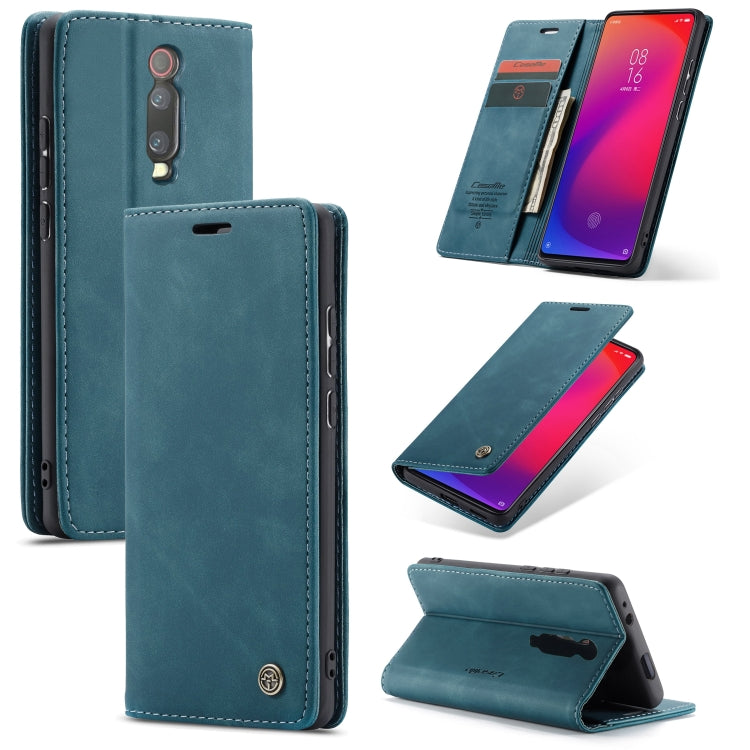 CaseMe-013 Multi-functional Retro Frosted Horizontal Flip Leather Case with Card Slot & Holder & Wallet For Xiaomi Mi 9T Pro / Redmi K20 Pro / Xiaomi Mi 9T / Redmi K20(Blue) - Xiaomi Accessories by CaseMe | Online Shopping UK | buy2fix