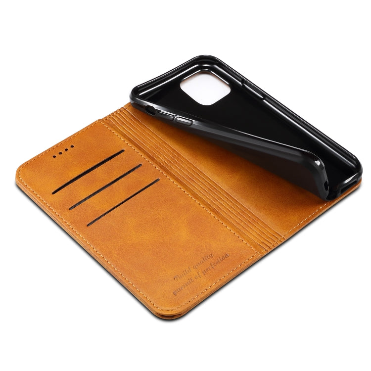 Suteni Calf Texture Horizontal Flip Leather Case with Holder & Card Slots & Wallet for iPhone 11(Khaki) - iPhone 11 Cases by Suteni | Online Shopping UK | buy2fix