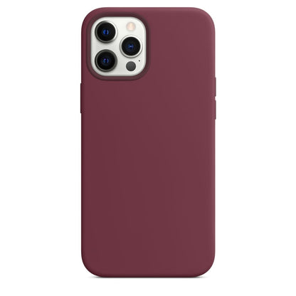 For iPhone 12 Pro Max Magnetic Liquid Silicone Full Coverage Shockproof Magsafe Case with Magsafe Charging Magnet(Wine Red) - iPhone 12 Pro Max Cases by buy2fix | Online Shopping UK | buy2fix