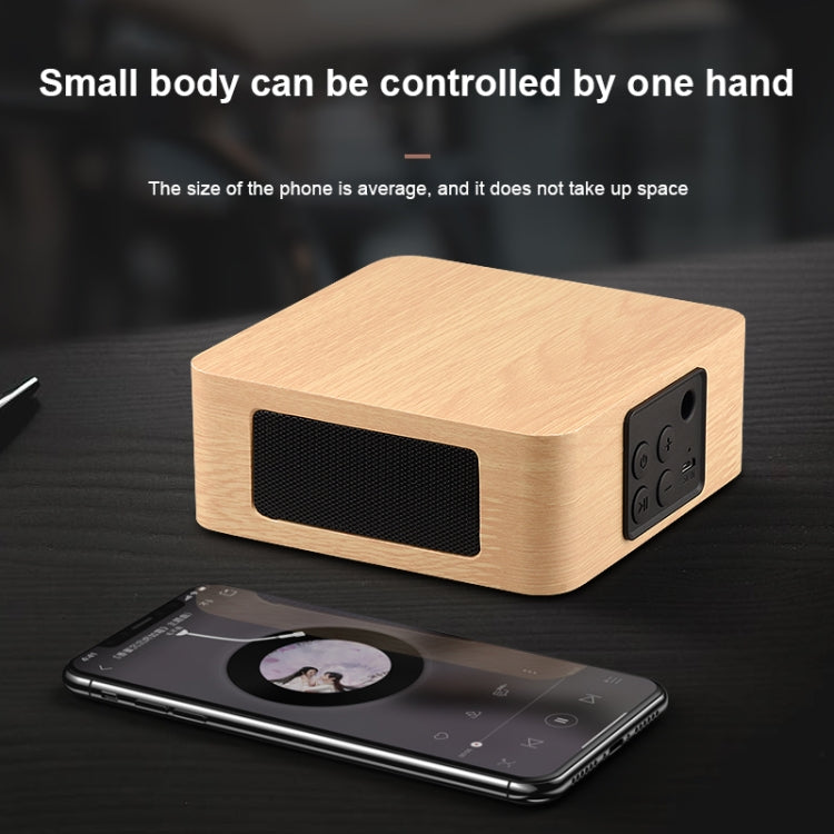 Q1A Bluetooth 4.2 Mini Wooden Double Horns Bluetooth Speaker(Walnut Texture) - Mini Speaker by buy2fix | Online Shopping UK | buy2fix